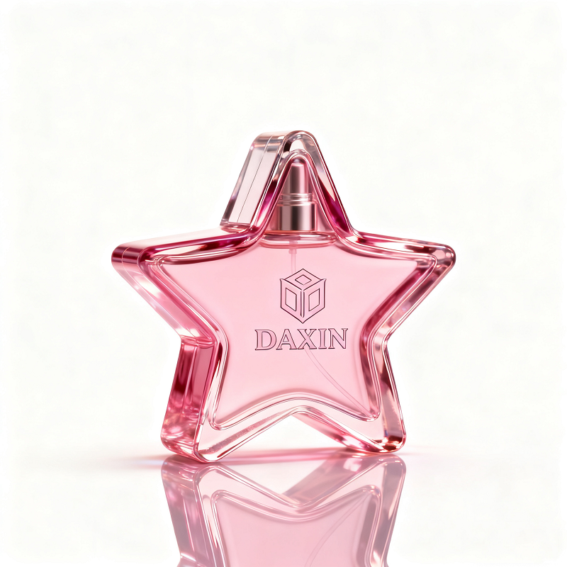 Cute Elegant Star Shaped Botol Parfum Colorful Female Pink Purple Colored Perfume Spray Bottle