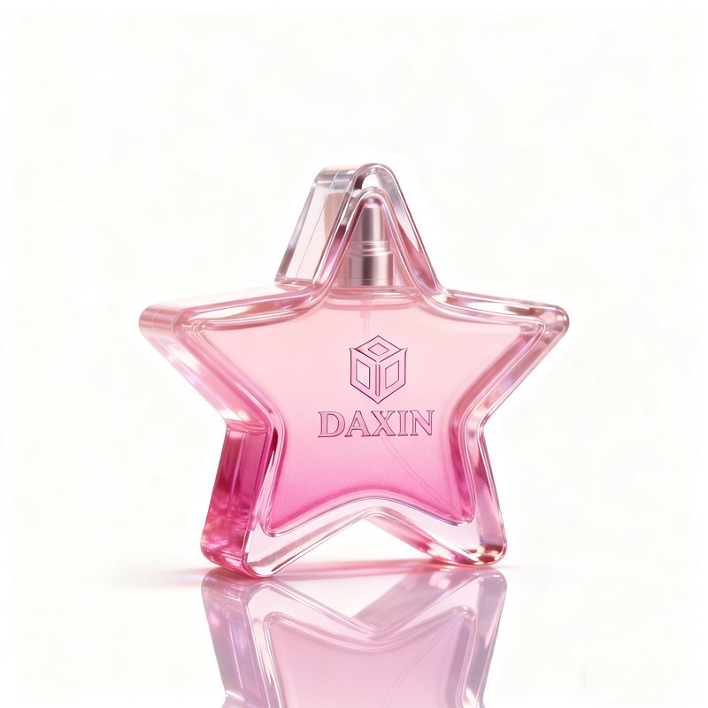 Cute Elegant Star Shaped Botol Parfum Colorful Female Pink Purple Colored Perfume Spray Bottle