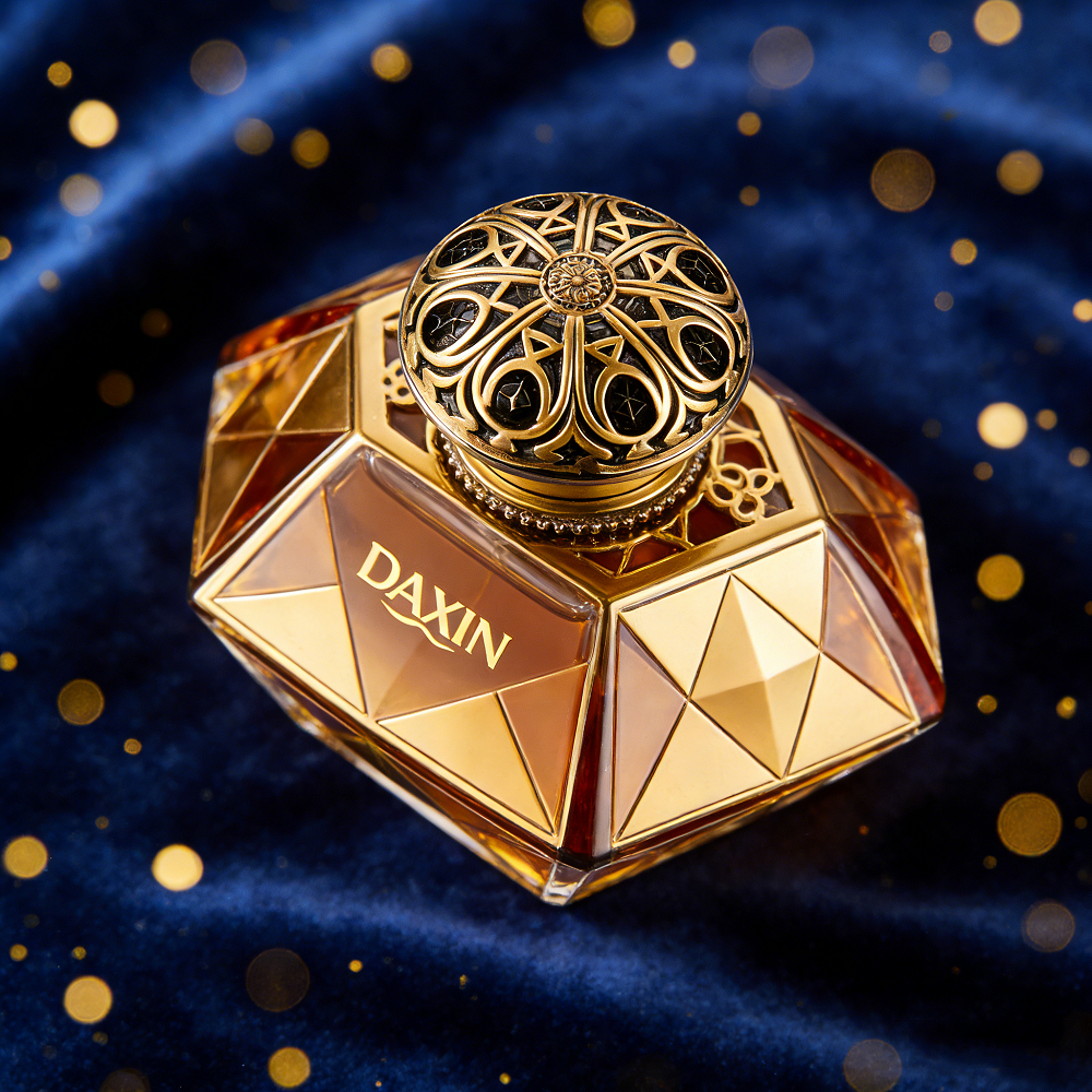 Elegant Octagonal Glass Perfume Bottle