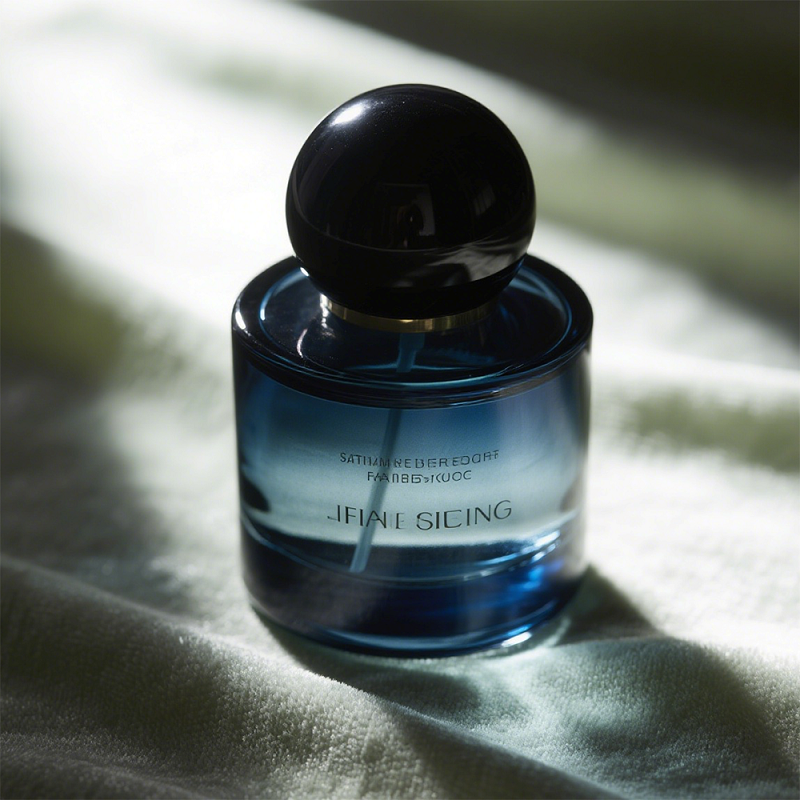 Industrial 30ml 50ml 100ml Customized Color Thick Bottom Glass Perfume Bottle Blue Perfume Bottle