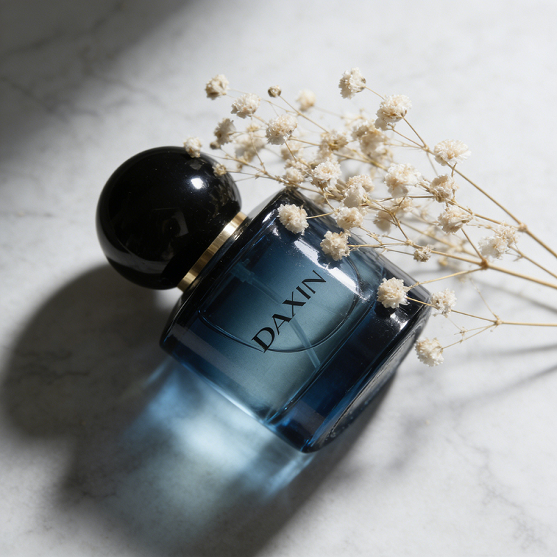 Industrial 30ml 50ml 100ml Customized Color Thick Bottom Glass Perfume Bottle Blue Perfume Bottle