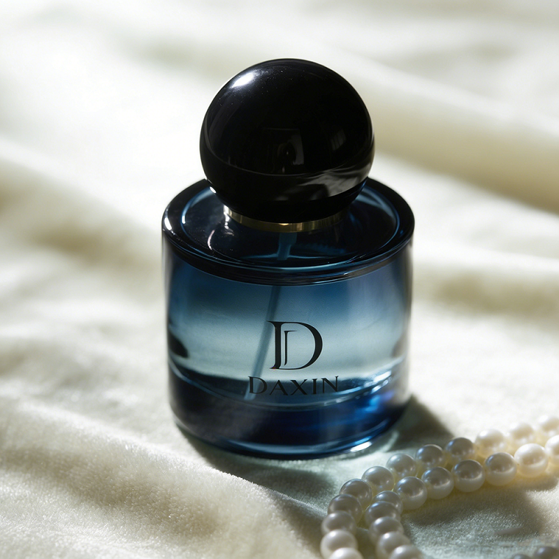 Industrial 30ml 50ml 100ml Customized Color Thick Bottom Glass Perfume Bottle Blue Perfume Bottle