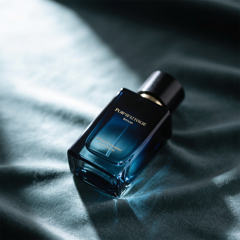 Customized Gradient Perfume Bottle 100ml Glass Perfume Bottle With Gold Metal Stickers for Perfume