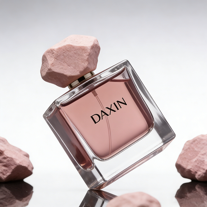 Perfume Bottle Packaging 100ml Square Clear Amber Custom Label Perfume Sample Bottles for Perfumes