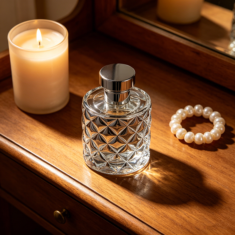 Luxury 100ml Crystal Empty Refillable Spray Bottle Thick Bottom Glass Perfume Cologne Bottle for Fragrance