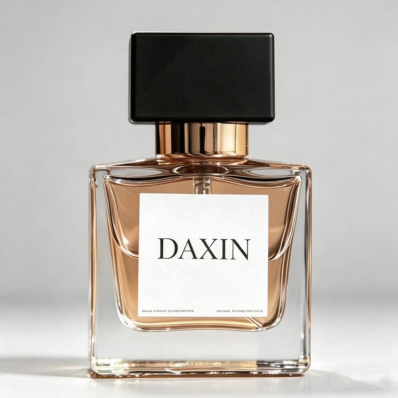 30ml 50ml 100ml Custom Color Flat Square Crystal Glass Perfume Bottle with Luxury Elegant Crimp Spray Top