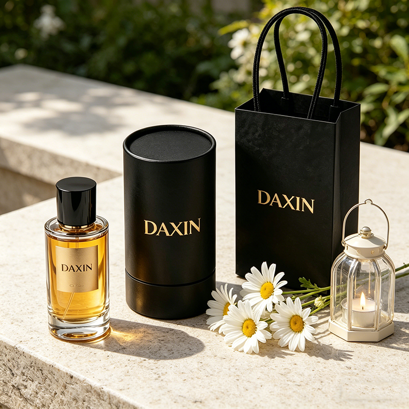 High Quality Cylinder Transparency 30ml 50ml 100ml Glass Empty Spray Perfume Bottle with Cardboard Box