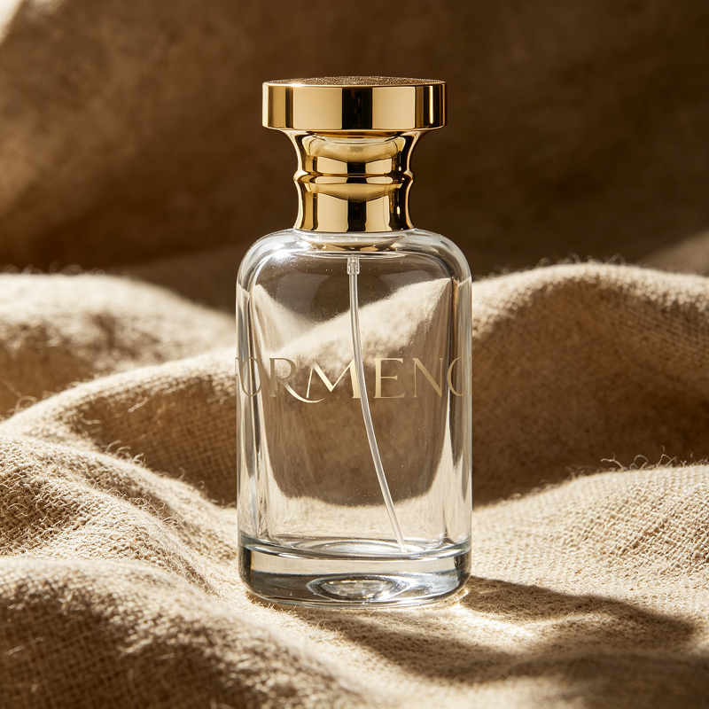 Stock 50ml 100ml Cylinder Heeled Perfume Glass Bottles Customized Luxury Perfume Cologne Bottle