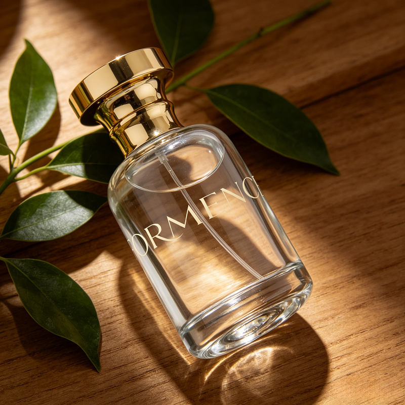 Stock 50ml 100ml Cylinder Heeled Perfume Glass Bottles Customized Luxury Perfume Cologne Bottle