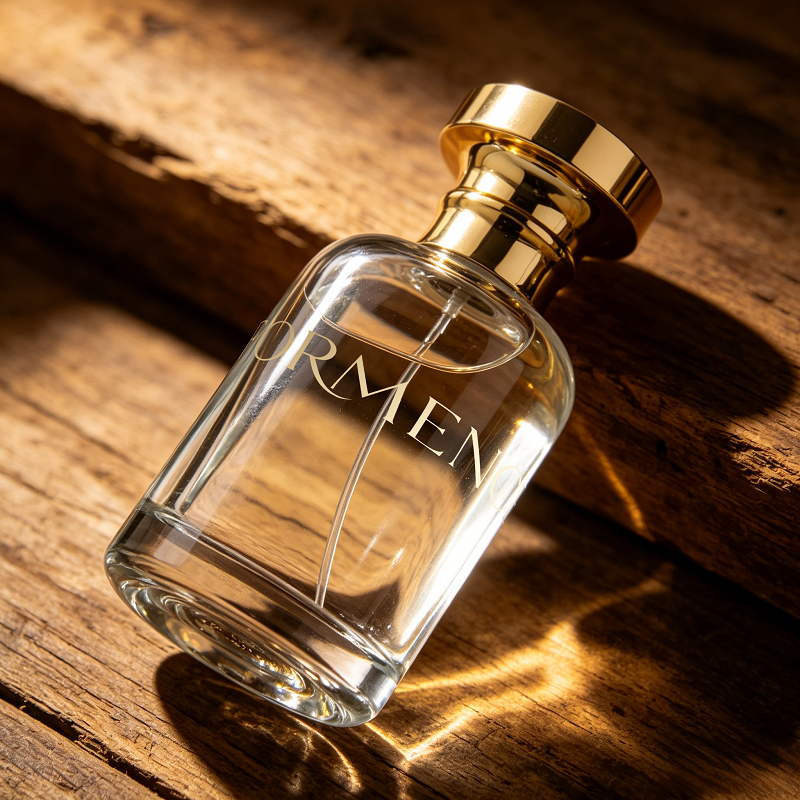 Stock 50ml 100ml Cylinder Heeled Perfume Glass Bottles Customized Luxury Perfume Cologne Bottle