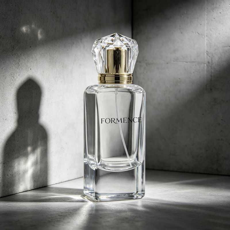 Custom Luxury Rectangle 30ml 50ml 100ml Empty Fragrance Spray Glass Perfume Bottles With Transparent Lid