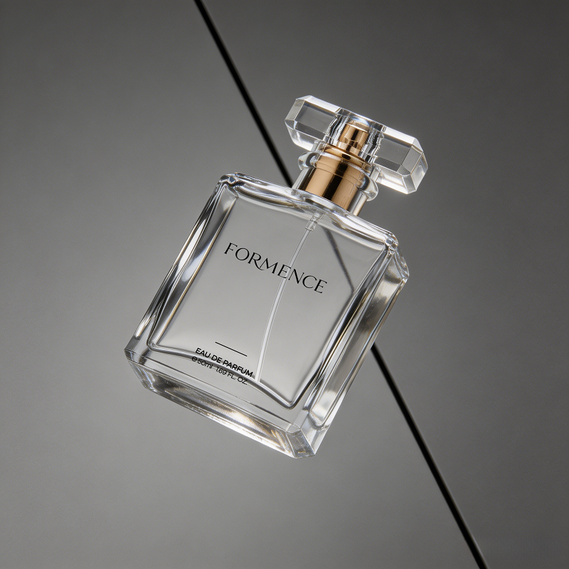 OEM Luxury Fragrance Bottle 50ml 100ml Transparent Crimp Glass Empty Perfume Bottle with Spray Pump Over Cap