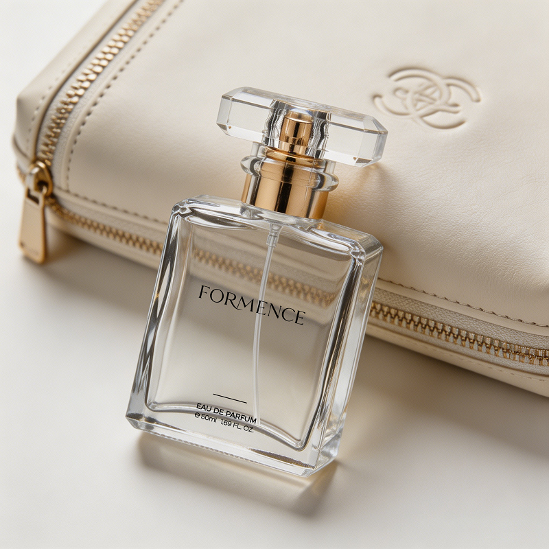 OEM Luxury Fragrance Bottle 50ml 100ml Transparent Crimp Glass Empty Perfume Bottle with Spray Pump Over Cap