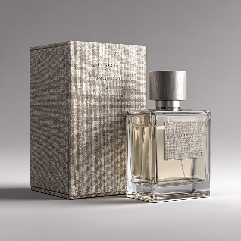New Design High-End Glass Perfume Bottles Hot Silver Stamping Logo Parfum Cologne Bottles 50ml