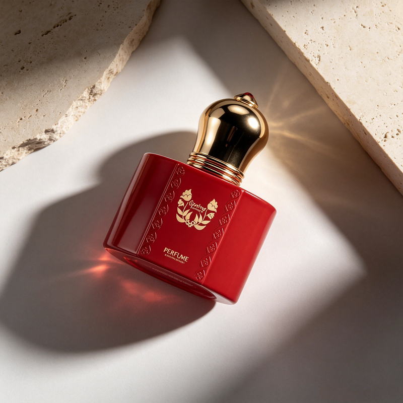 Matte Red Color 30ml 50ml Luxury Premium Fragrance Bottle 100ml Unique Perfume Bottle for Female with Box