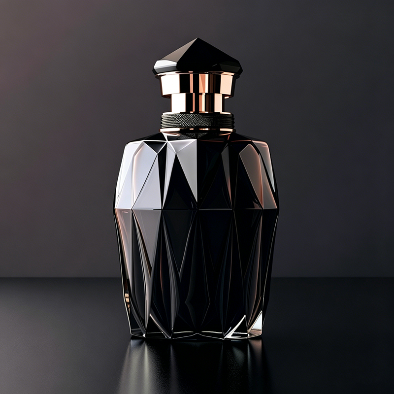 Custom Perfume Bottle Supplier 30ml 50ml 100ml Irregular Black Perfume Bottle Design
