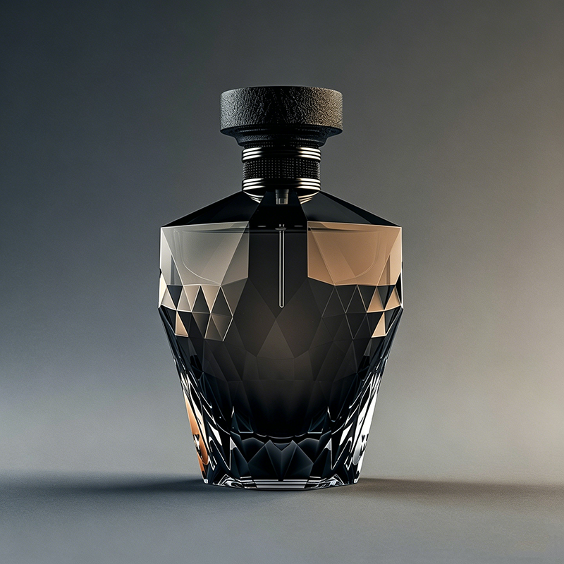 Custom Perfume Bottle Supplier 30ml 50ml 100ml Irregular Black Perfume Bottle Design