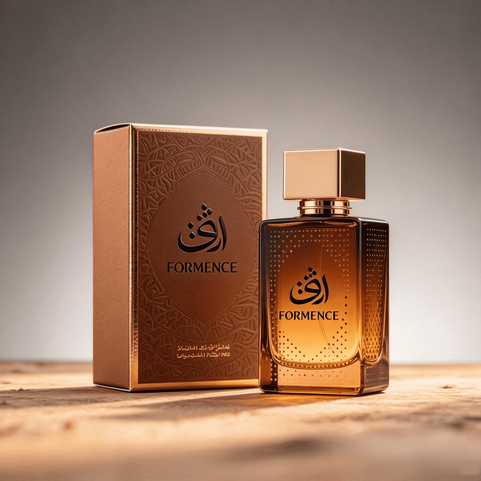Atomizador de perfume vintage de 50 ml, estilo retro, color ámbar, 100 ml, con etiqueta privada y caja.