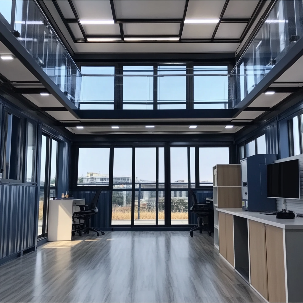 Kontainer Kantor Rakitan Lanen: Kantor Lapangan yang Cepat, Aman, Dapat Digunakan Kembali, dan Efektif.