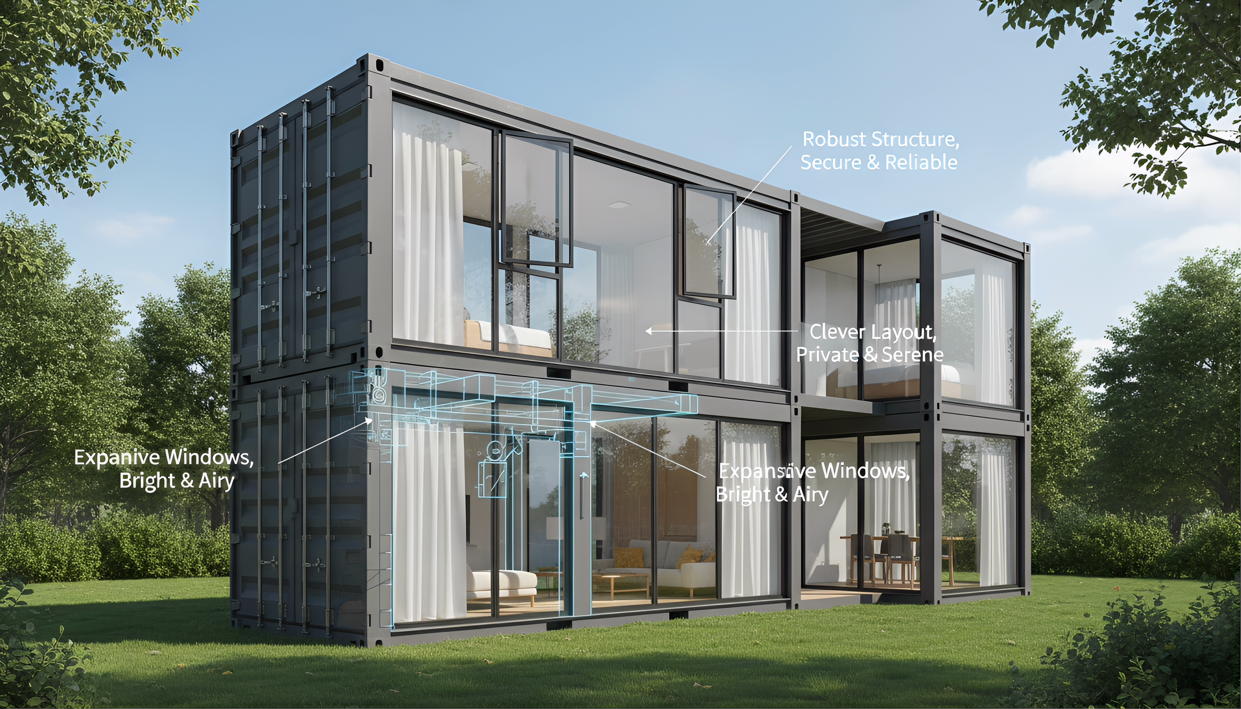 Combined Container House