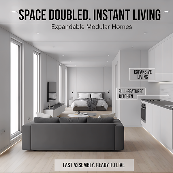 40ft Expandable Container House | Double-Wing Prefab Modular Home with Fast 15-Minute Setup