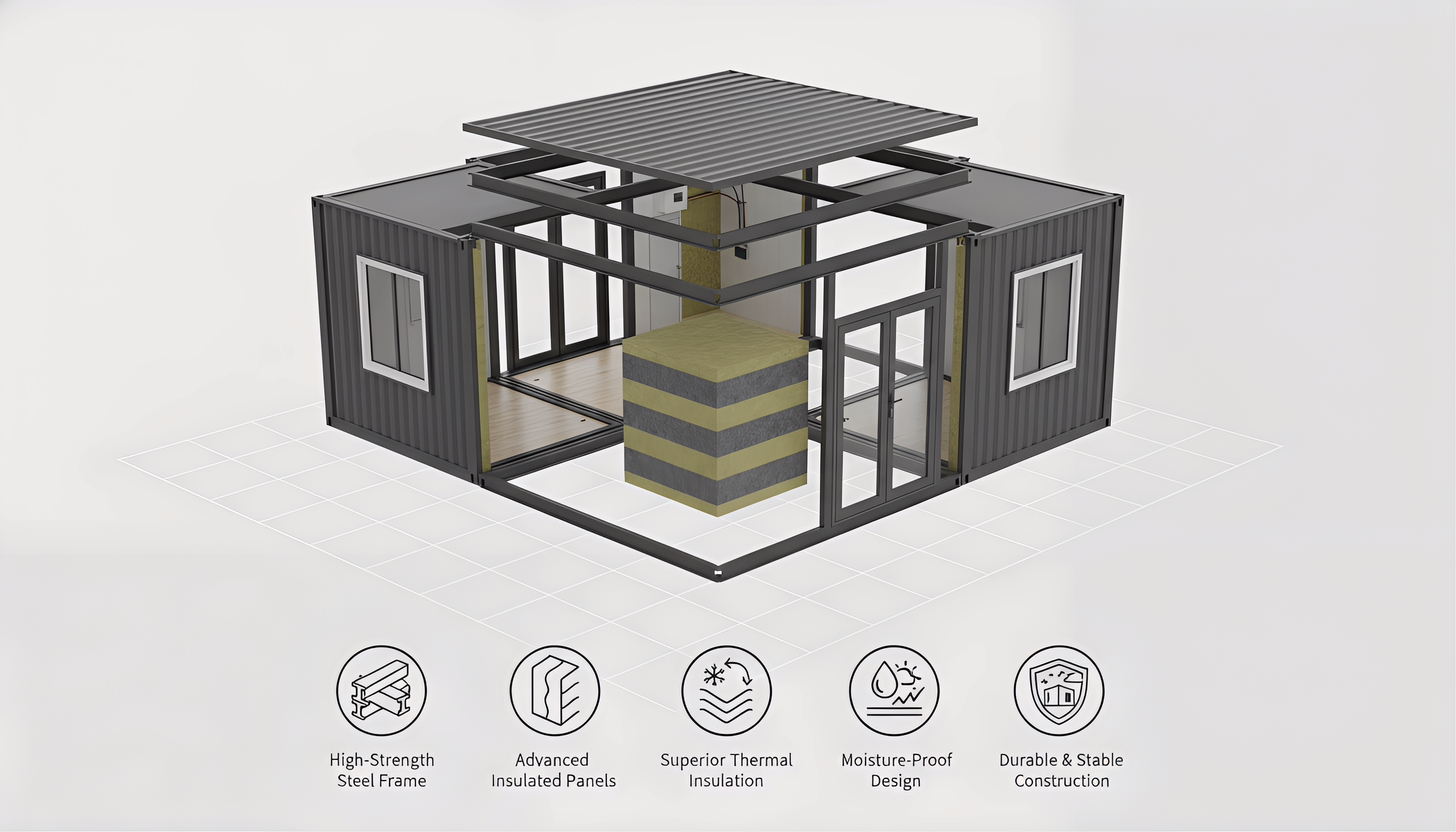 Two/Three Bedroom Expandable Container House