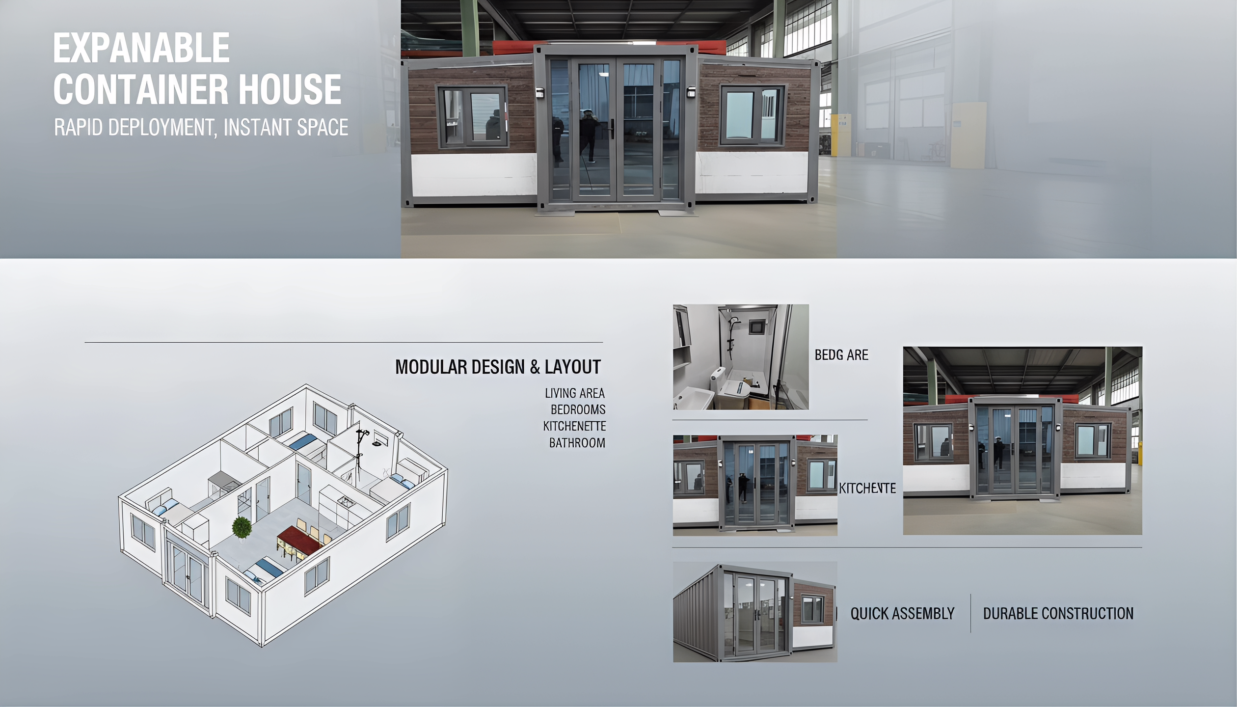 Three Bedroom Expandable Container House