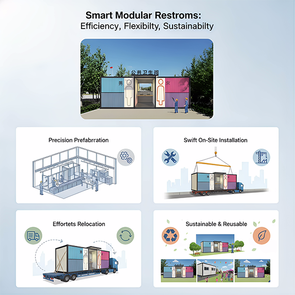 Modular Container Toilet | Smart Prefab Portable Sanitation Unit for Public & Emergency Use