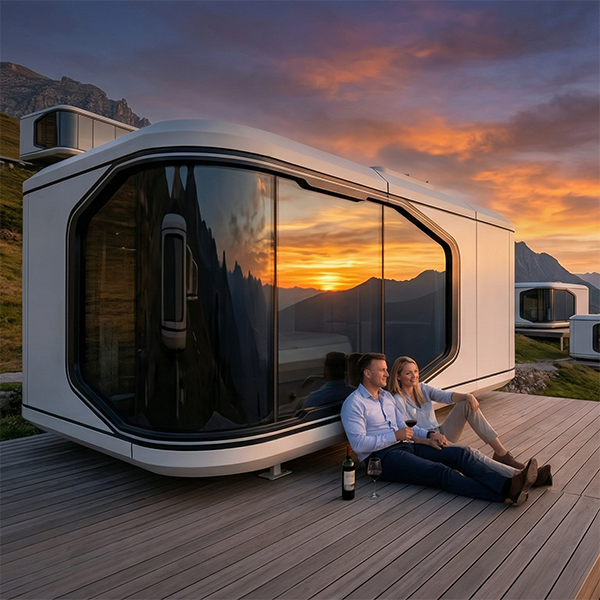 E3 Space Capsule House (18㎡) | Smart Prefab Portable Capsule House for Sale | Luxury Tiny Capsule Home
