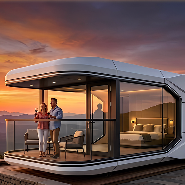 E5 Space Capsule House (28㎡) | Smart Prefab Portable Capsule House | Luxury Tiny Capsule Home