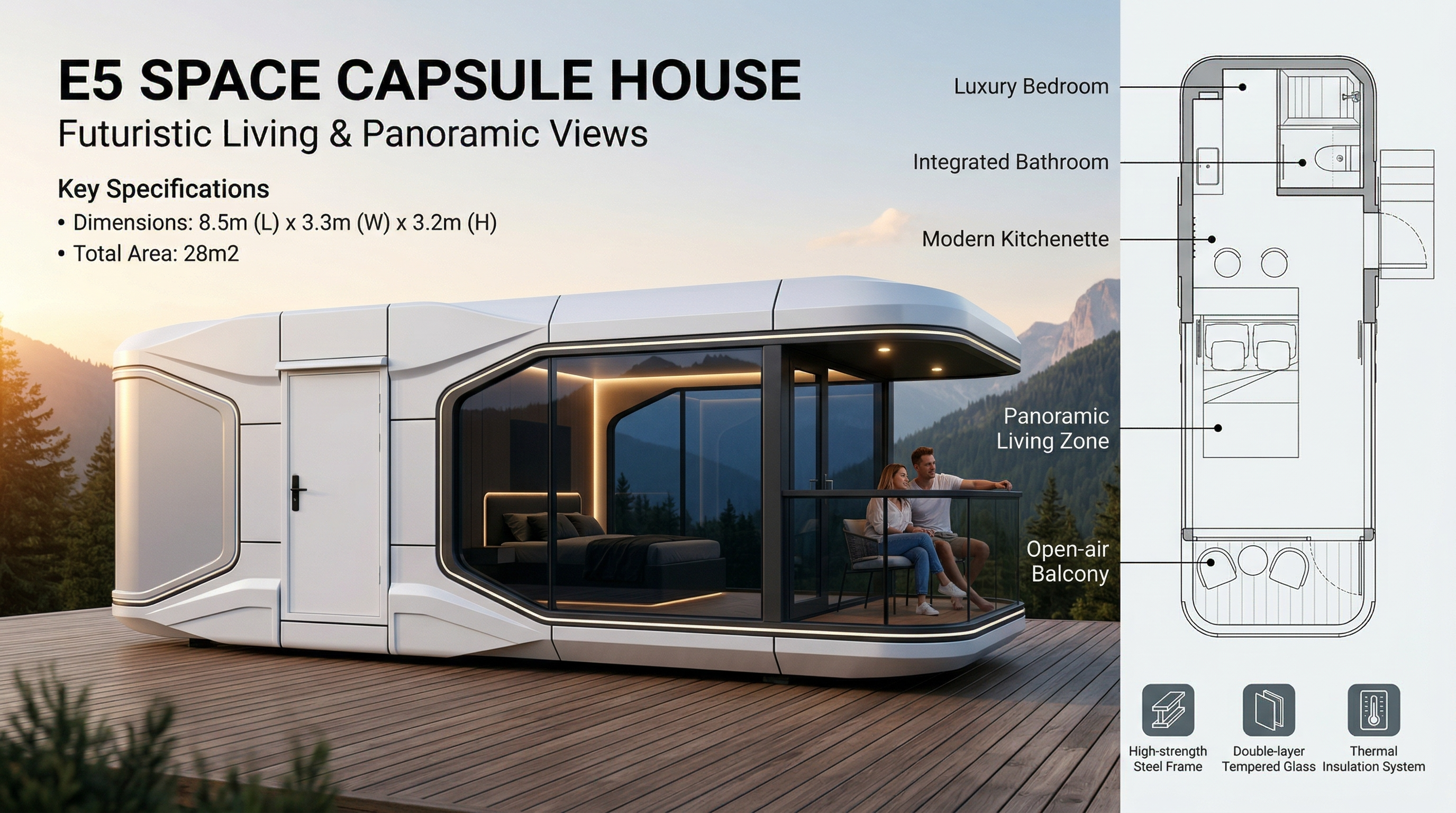 Smart Prefab Portable Capsule House