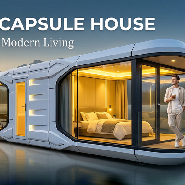 GT7 Capsule House (38㎡) — Luxury Smart Prefab Two-Bedroom Pod Home with Scenic Balcony