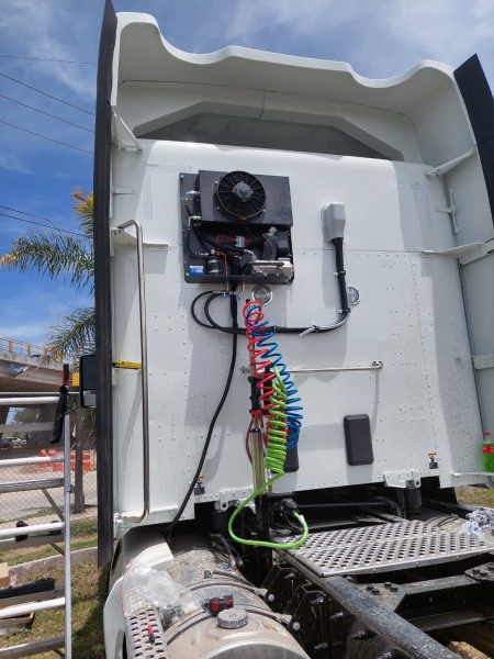 battery powered apu for semi trucks