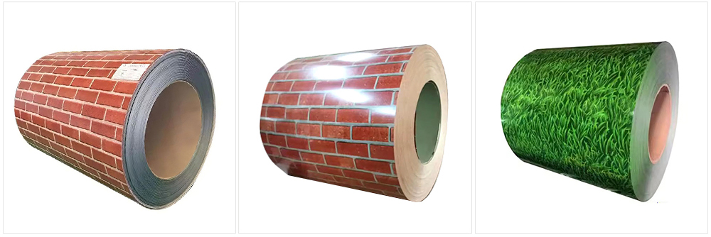 Patterned steel coil