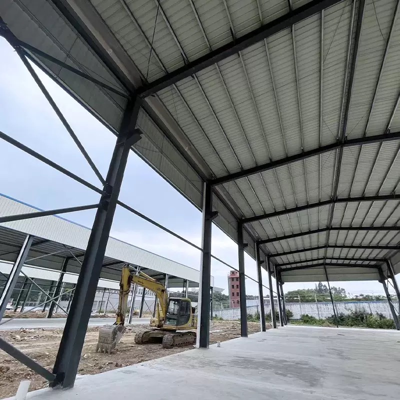 Portal frame galvanized industrial steel workshop