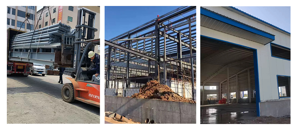 Steel structure cattle shed