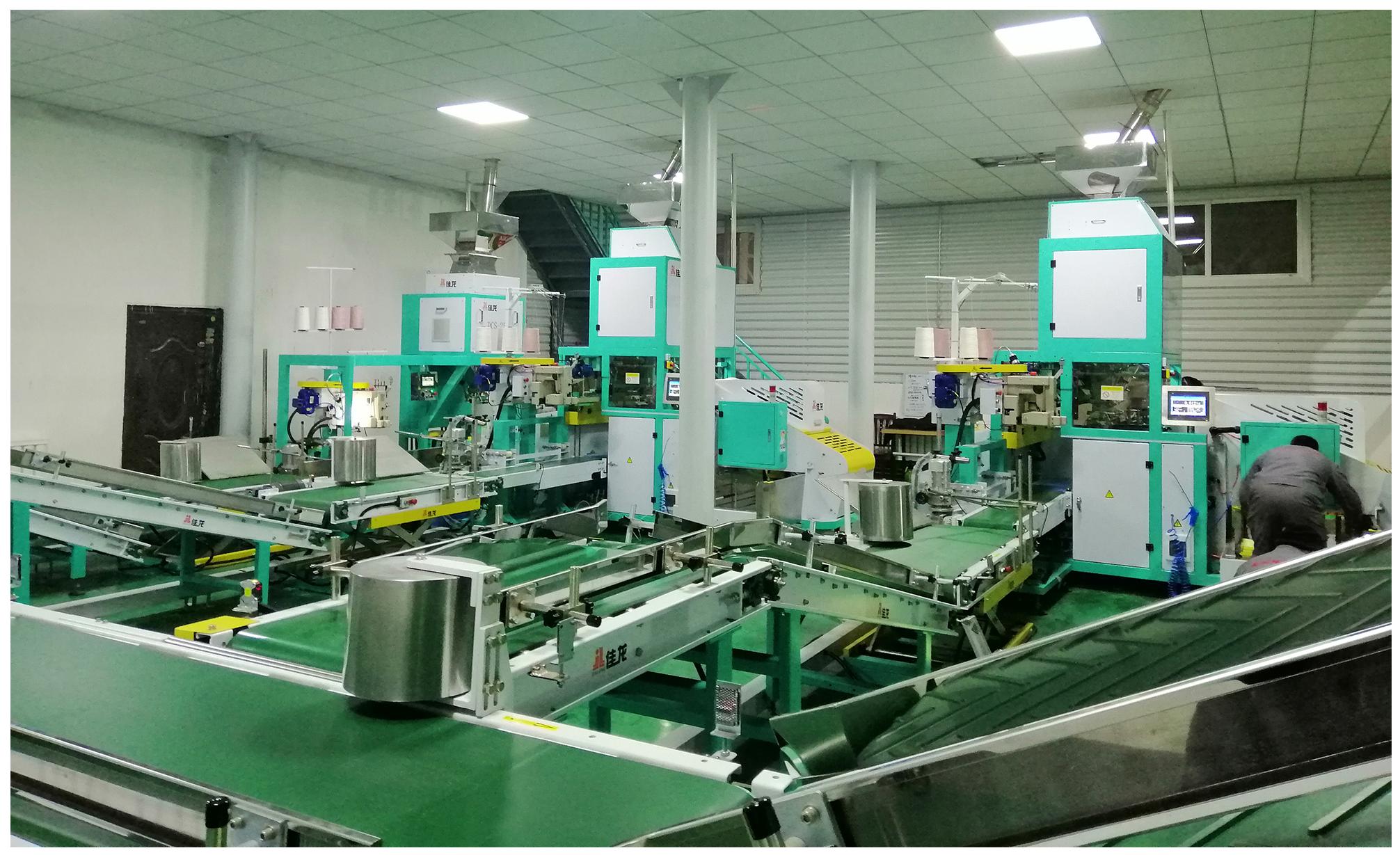 Fully Automatic Grains Packing Line With Robot Palletizing System