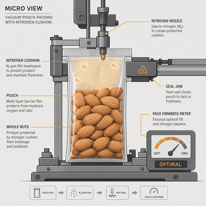 How Nut Packaging Machines Protect Whole Kernels Without False Reshaping Claims