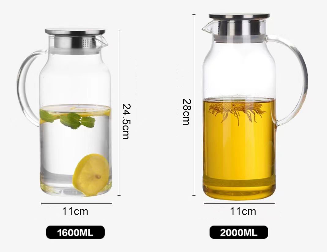 glass pitcher with spout lid glass pitcher with spout lid