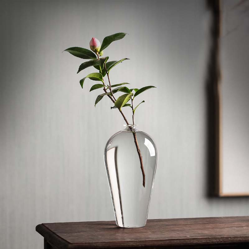 7 Inch Clear Modern Glass Cylinder Vase