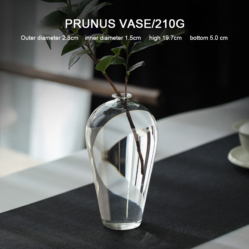 7 Inch Clear Modern Glass Cylinder Vase