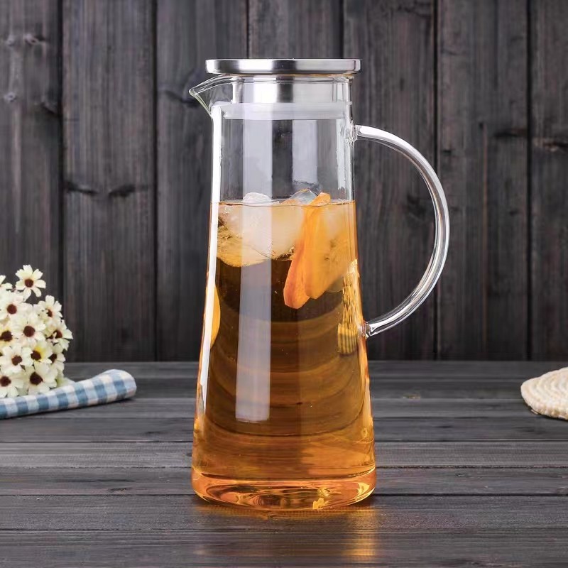 glass pitcher with spout lid glass pitcher with spout lid