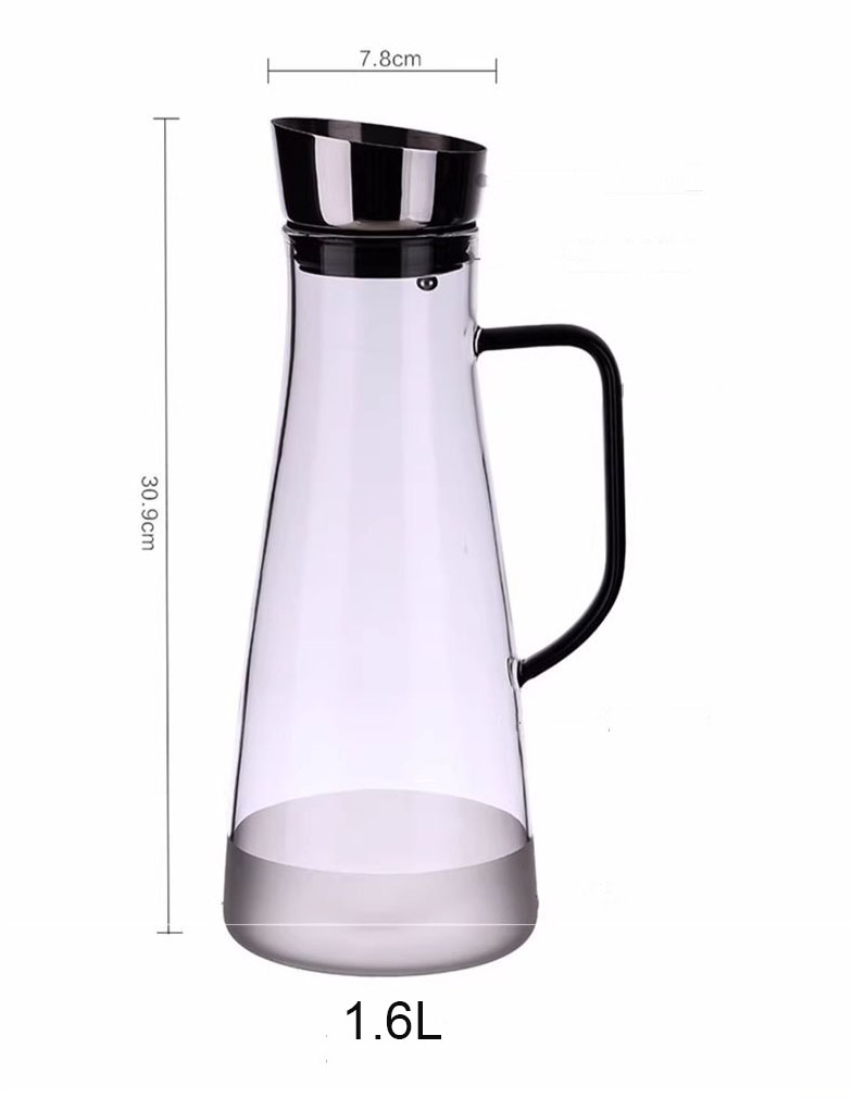 glass water jug with stainless steel lid glass water jug with stainless steel lid