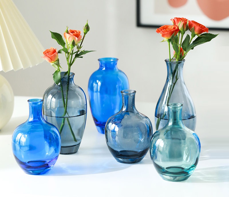 Small Crystal Stained Glass Bud Vase