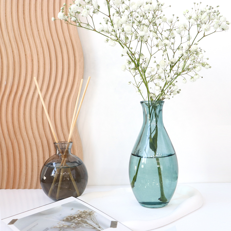 Small Crystal Stained Glass Bud Vase
