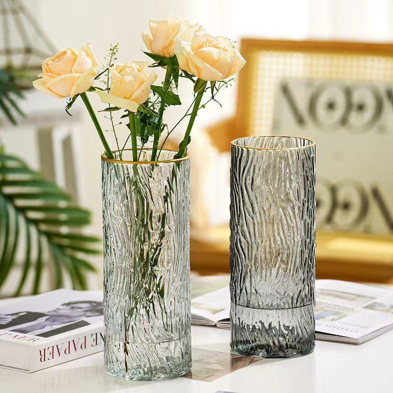 Tall Transparent Wide Glass Vase