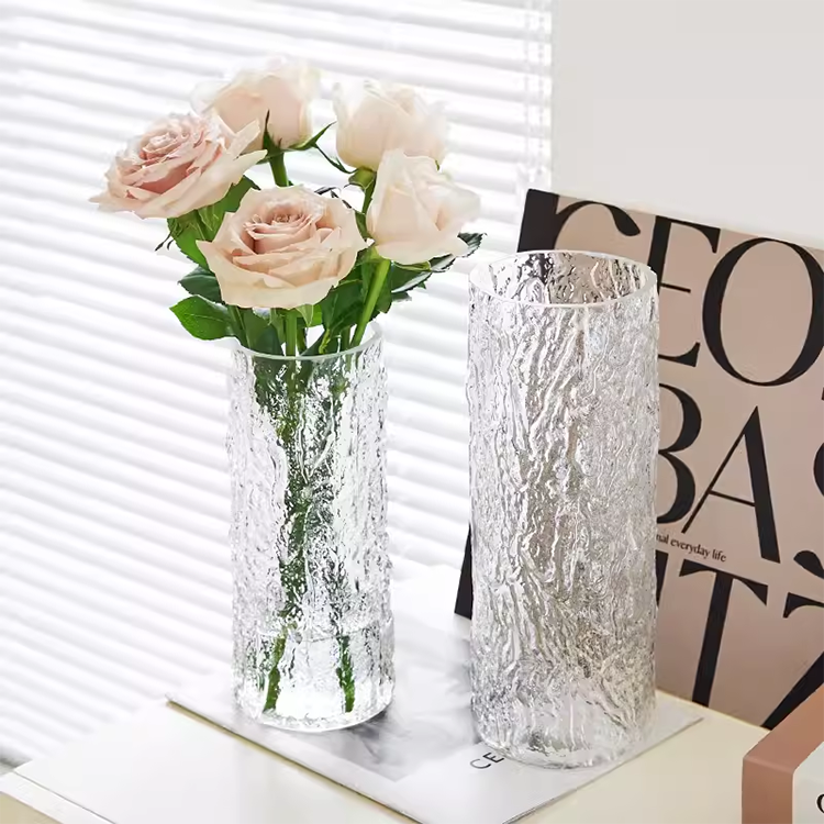 Tall Transparent Wide Glass Vase