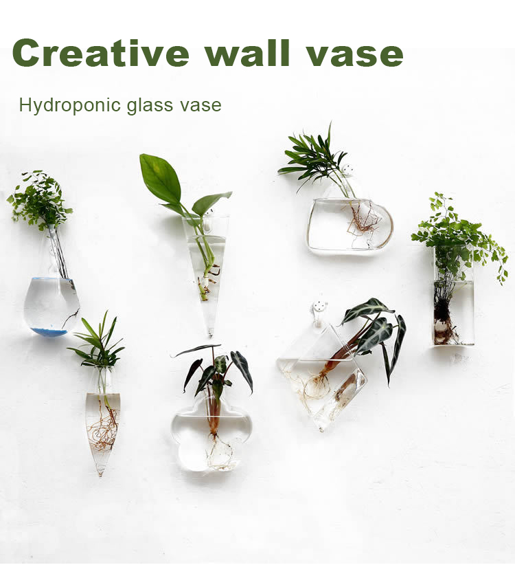 Round Oval Glass Wall Vase