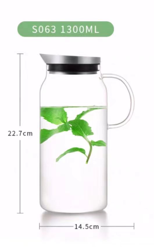 glass tea carafe with spout