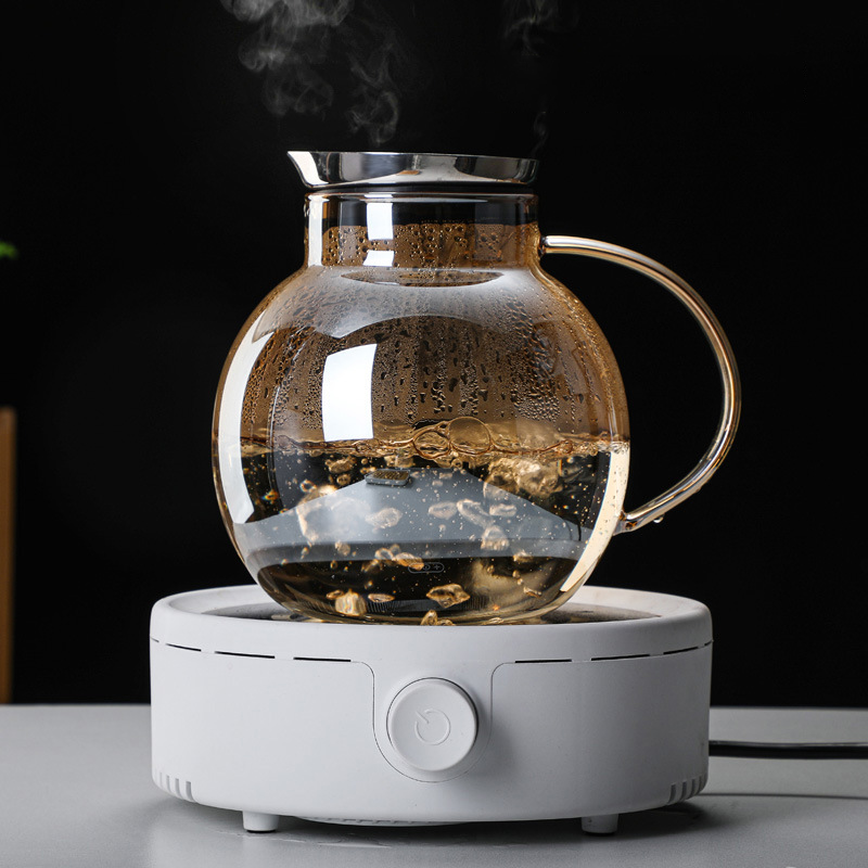 glass iced tea pitcher with stainless steel lid glass iced tea pitcher with stainless steel lid